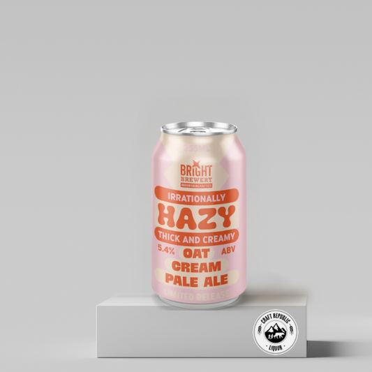 Bright Brewery Irrationally Hazy Bright Oat Cream Pale Ale 375ml Can