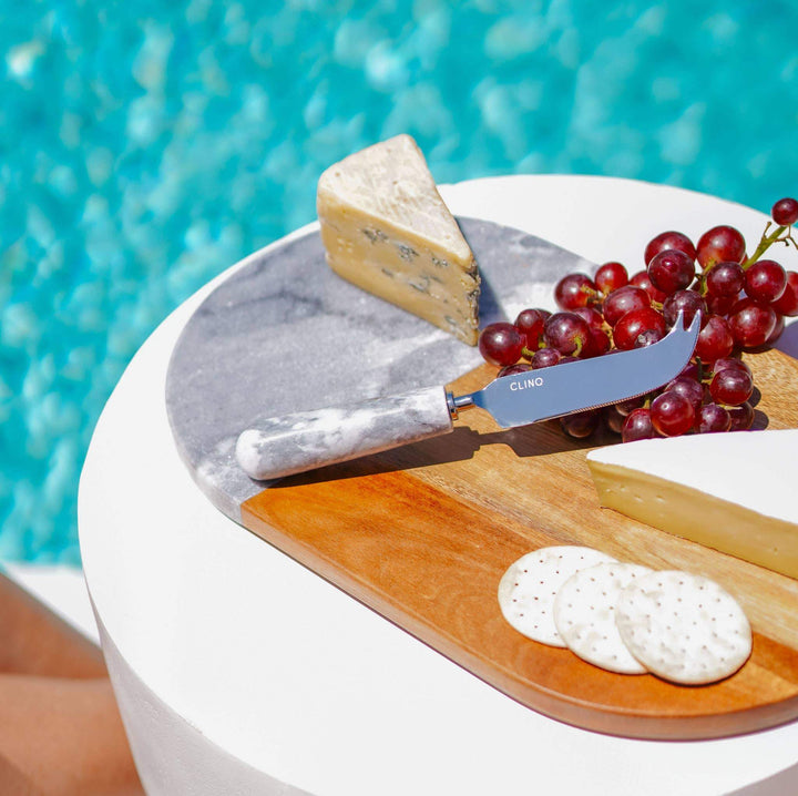 Grey Marble Timber Cheese Board - Craft Republic Liquor
