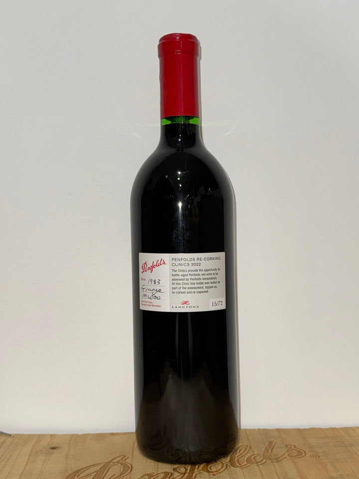 1983 Penfolds Bin 95 Grange Shiraz 750ml Re-Corking Clinic 2022