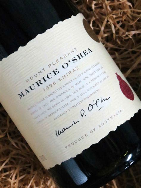 1995 Mount Pleasant Maurice O'Shea Shiraz 750ml - Craft Republic Liquor