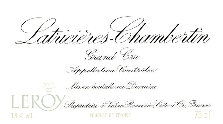 2008 Domaine Leroy 'Latricieres-Chambertin' Grand Cru 750ml - Craft Republic Liquor
