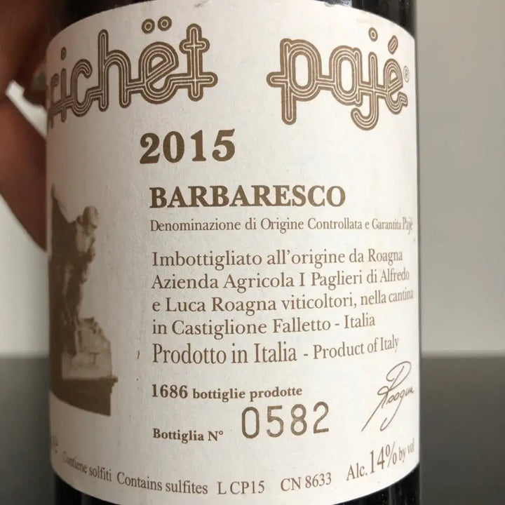 2015 Roagna Crichet Paje Barbaresco DOCG 750ml