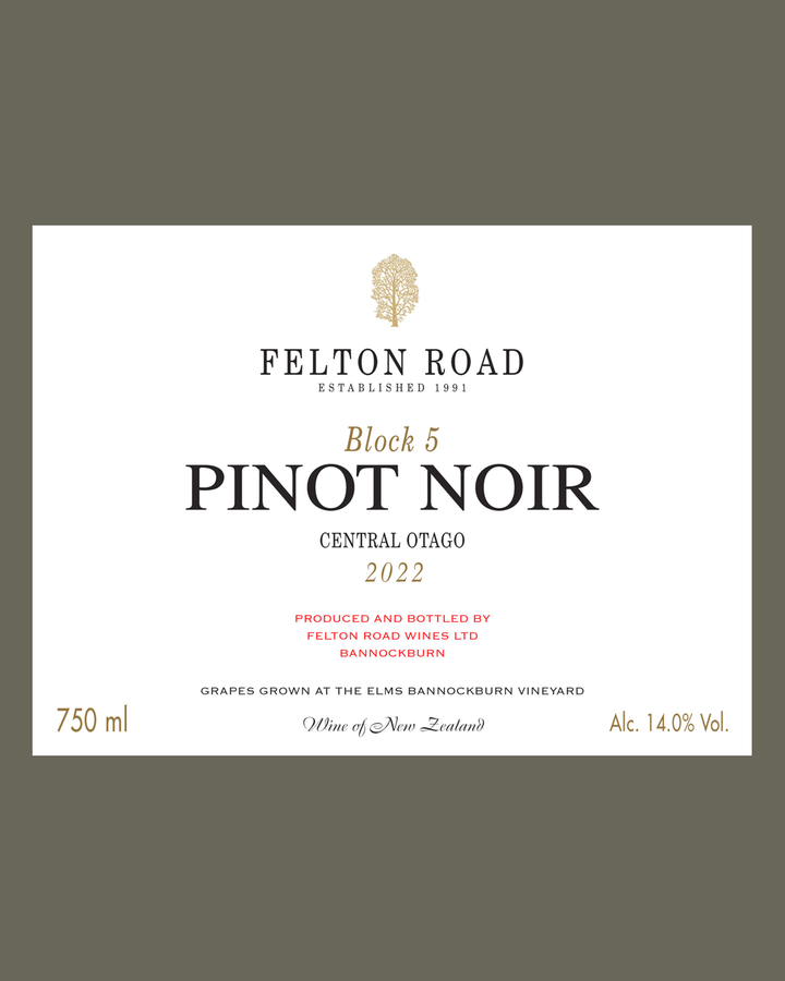 2022 Felton Road Block 5 Pinot Noir 3L Jeroboams Wooden Box
