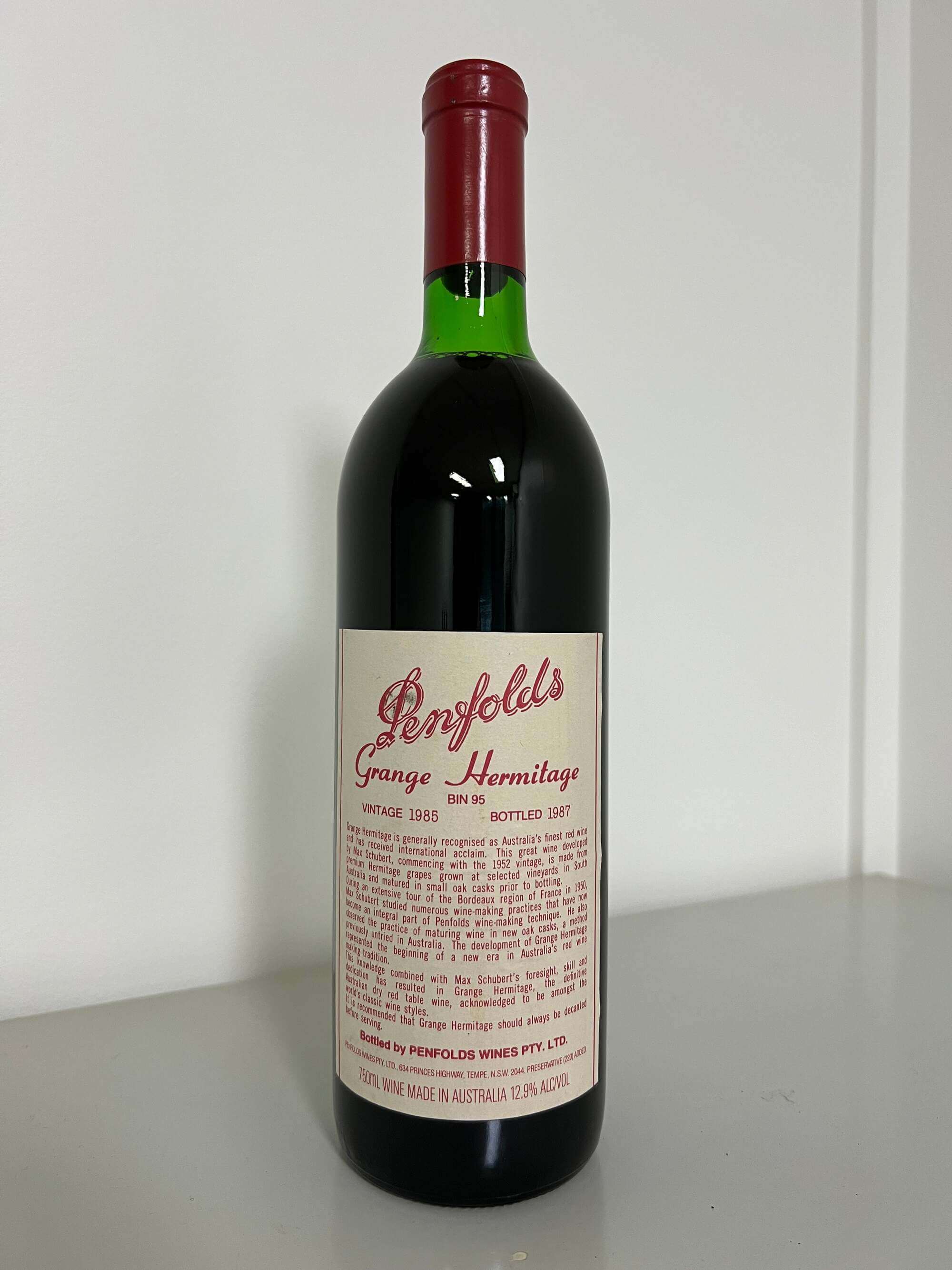 1985 Penfolds Bin 95 Grange Shiraz 750ml – Craft Republic Liquor