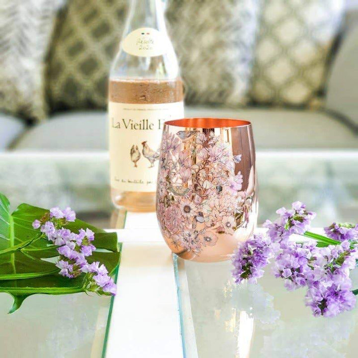 Floral Print Copper Glasses - Craft Republic Liquor