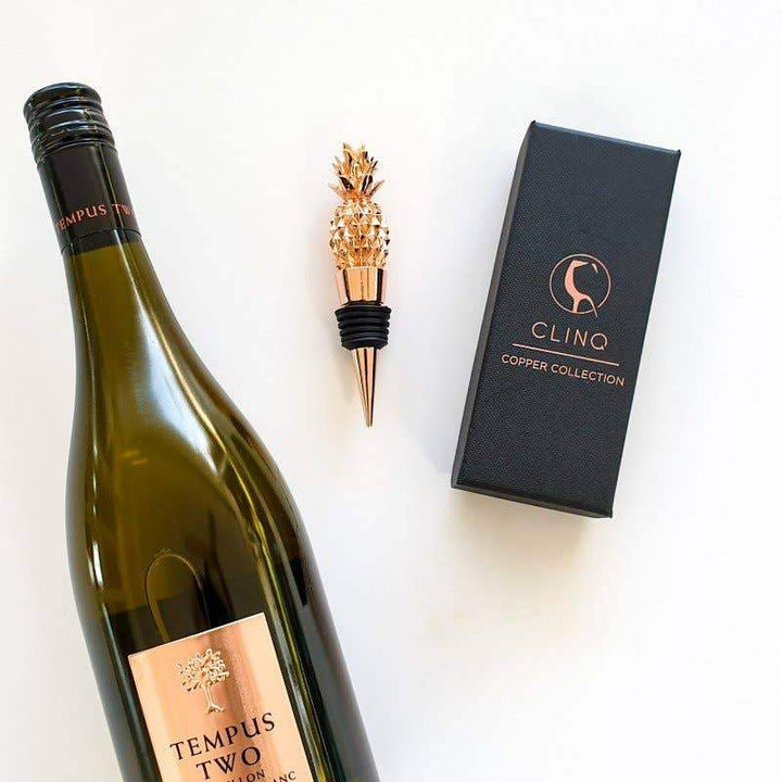 Pineapple Rose Gold Bottle Stopper - Craft Republic Liquor