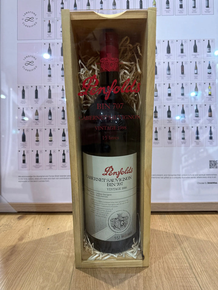 1998 Penfolds Bin 707 Cabernet Sauvignon 1.5L Magnum Original Wooden Box