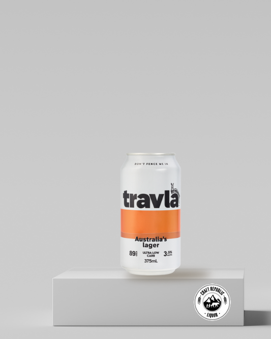 Travla Lo-Carb Lager 375ml Can