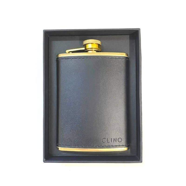 Brass and Leather Hip Flask - Craft Republic Liquor