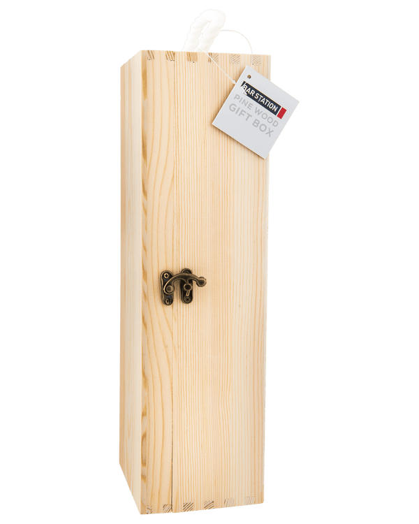 Bar Station Pine Wooden Gift Box 750ml