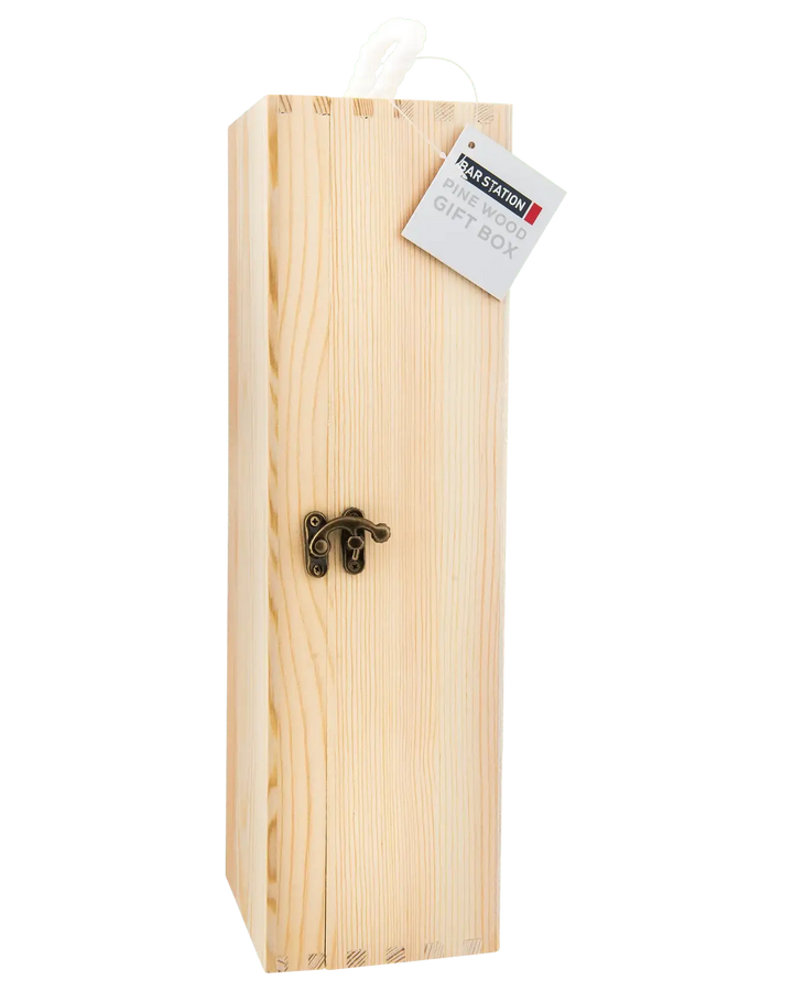 Bar Station Pine Wooden Gift Box 750ml - Craft Republic Liquor