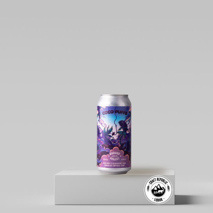 Garage Project Coco Puffs Blackberry Kush Chocolate Imperial Stout 440ml Can - Craft Republic Liquor