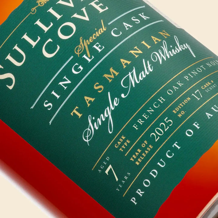 Sullivans Cove French Oak Ex-Pinot Noir Single Cask Single Malt Whisky SC0387 700ml - Craft Republic Liquor