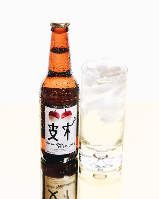 Lychee Gold Cider Premium 8% 330ml x 24pk - Craft Republic Liquor