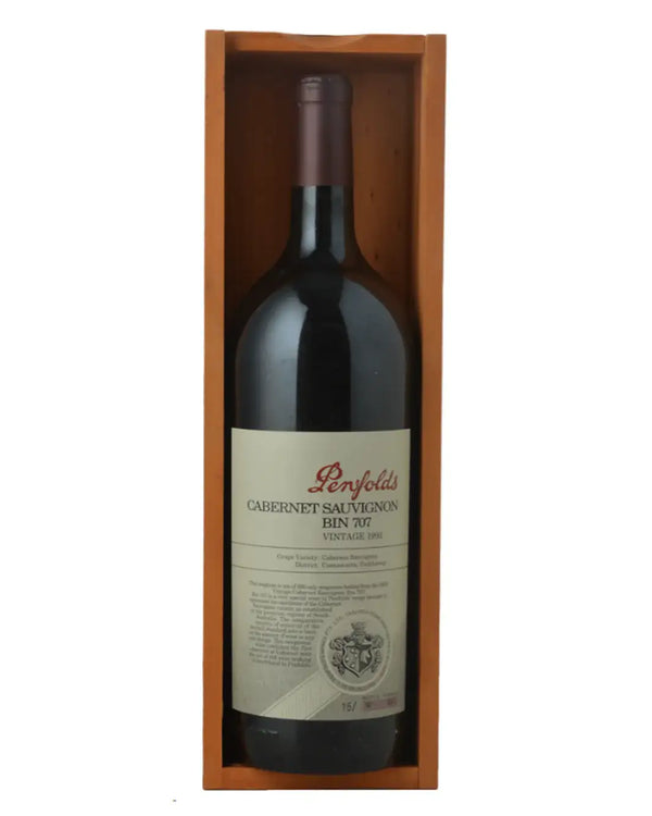 1993 Penfolds Bin 707 Cabernet Sauvignon 1500ml Magnum WOODEN GIFT BOX - Craft Republic Liquor