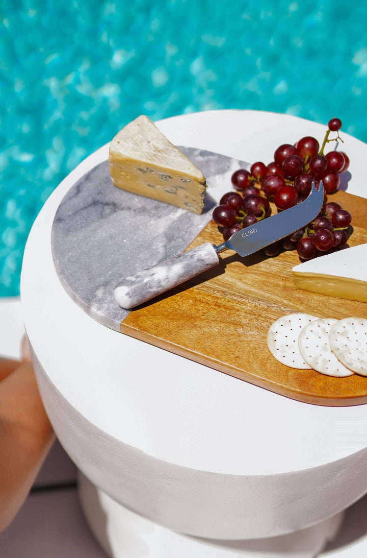 Grey Marble Timber Cheese Board - Craft Republic Liquor