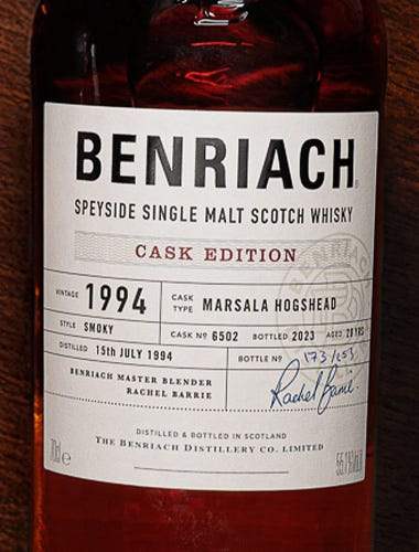 The Benriach 1994 Marsala Hogshead Single Cask Single Malt Scotch Whisky 700ml - Craft Republic Liquor