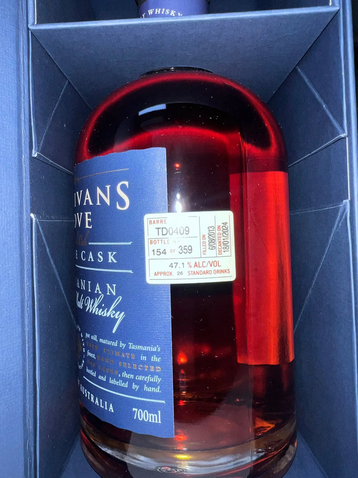 Sullivans Cove French Oak ex-Tawny Single Cask Single Malt Whisky TD0409 700ml Gift Box - Craft Republic Liquor