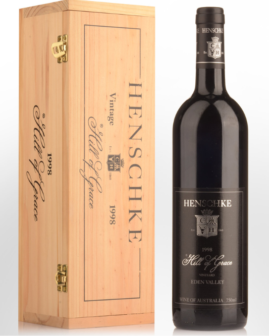 1998 Henschke Hill of Grace Shiraz 750ml Original Wood Box