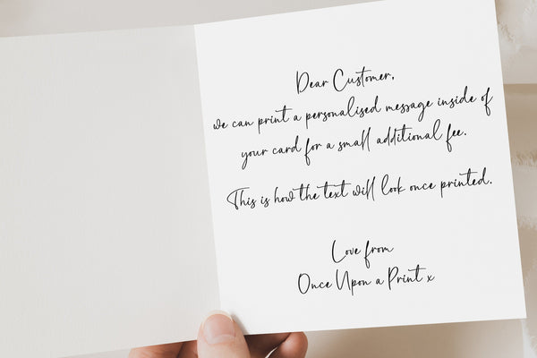 Greeting card - Leave a message and we¡¯ll write it for you