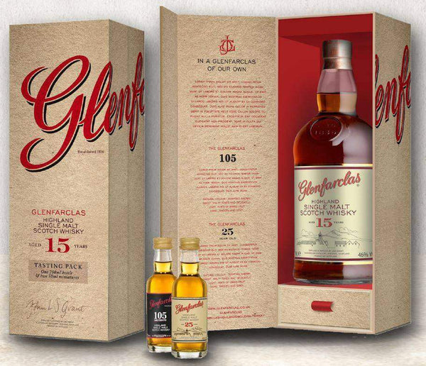 Glenfarclas 15YO 700ml + 105 & 25YO 50ml Scotch Whisky Gift Pack - Craft Republic Liquor