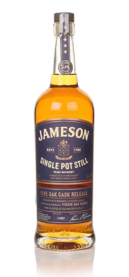 Jameson Single Pot Still - Five Oak Cask Release Whiskey 700ml - Craft Republic Liquor