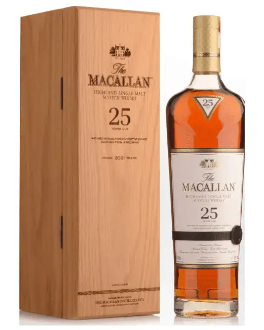 The Macallan 25 Year Old Sherry Oak Highland Single Malt Scotch Whisky (2021 Release) 700ml - Craft Republic Liquor