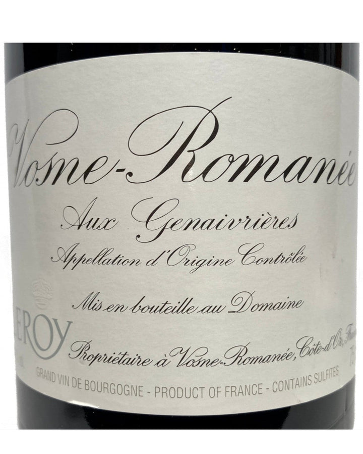 2011 Domaine Leroy Vosne-Romanee 'Aux Genaivrières' 750ml - Craft Republic Liquor